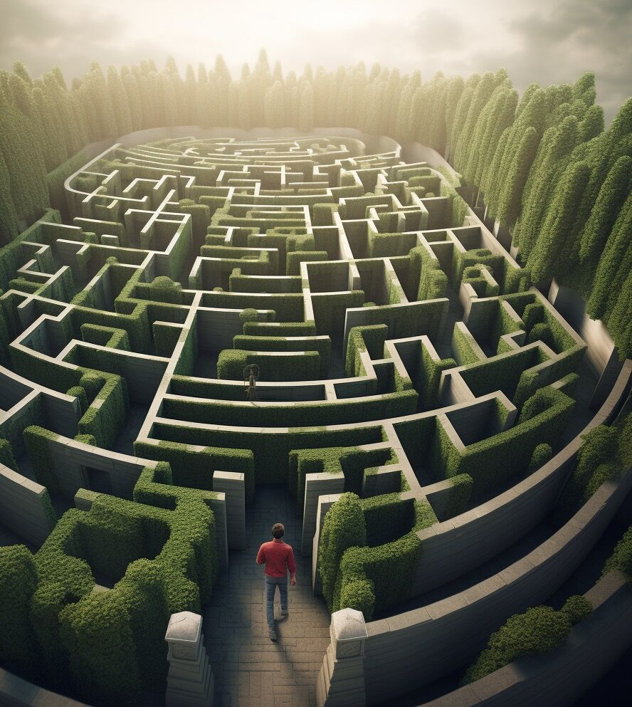 Customer journey in a maze